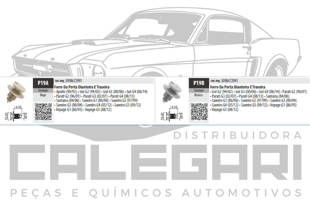 GRAMPO DE FORRAÇÃO UNIVERSAL VW