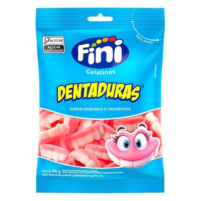 BALA DE GELATINA DENTADURA 80G FINI Cx C/12