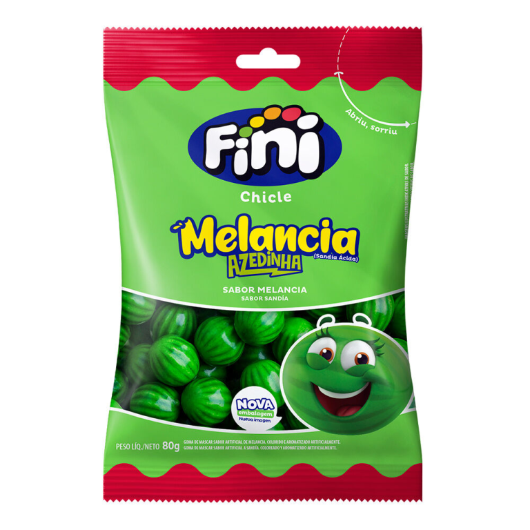 BALA CHICLE MELANCIA 80G FINI CX C/12