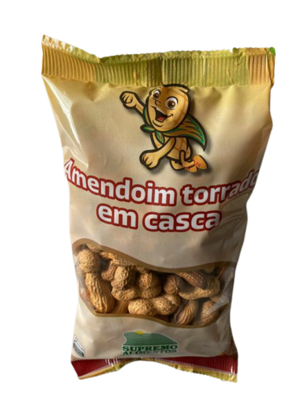 AMENDOIM TORRADO C/CASCA 270G CX C/8