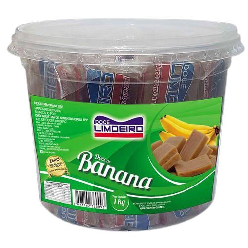 DOCE POTE BANANA 1KG LIMOEIRO C/50 Cx C/12