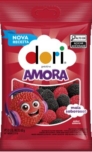 BALA DE GELATINA AMORA 60G DORI CX C/16