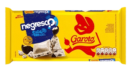 CHOCOLATE BARRA BRANCO NEGRESCO 16X80G GAROTO
