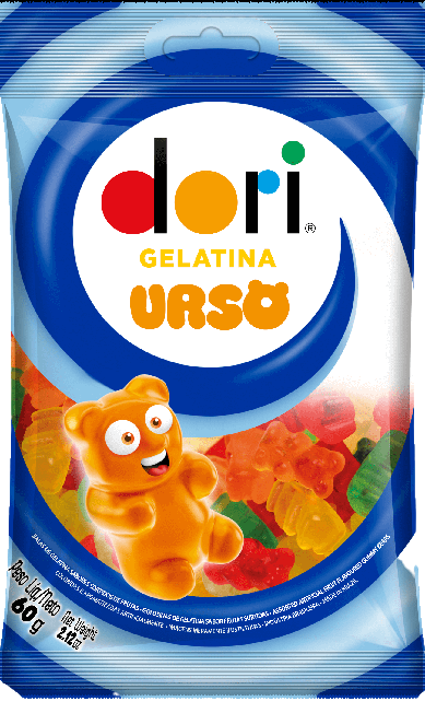 BALA DE GELATINA URSO 60g DORI Cx C/16