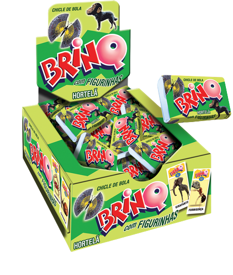 CHICLE BOLA BRINQ-BICHOS HORTELA 350G C/100 TOFFANO Cx C/24