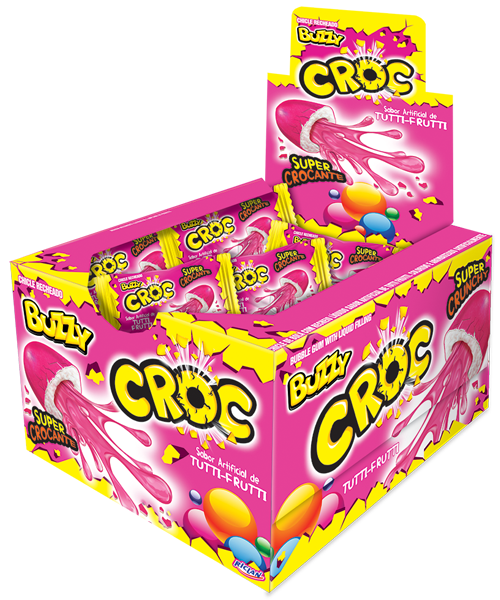 CHICLE BUZZY CROC TUTTI FRUTTI DP/40 UN RICLAN