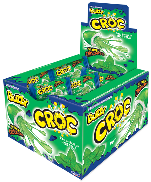 CHICLE BUZZY CROC HORTELA 172g C/40 RICLAN