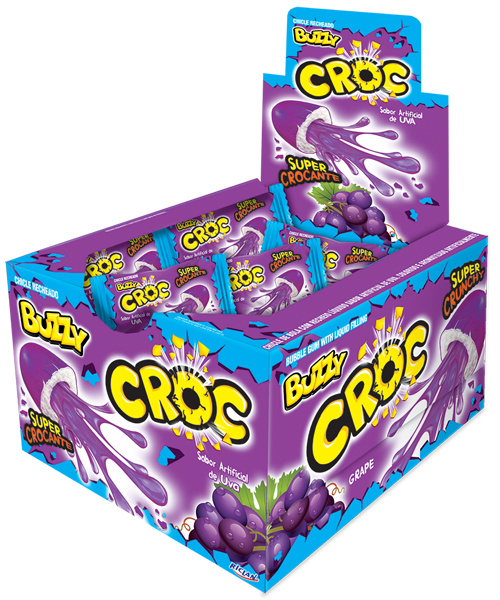 CHICLE BUZZY CROC UVA 172g C/40 RICLAN