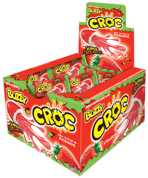 CHICLE BUZZY CROC MORANGO DP/40 UN RICLAN
