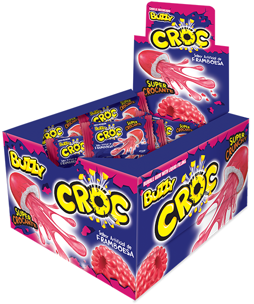 CHICLE BUZZY CROC FRAMBOESA DP/40 UN RICLAN