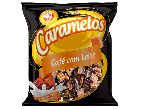 CARAMELO CAFE COM LEITE 500g SIMONETTO Cx C/18