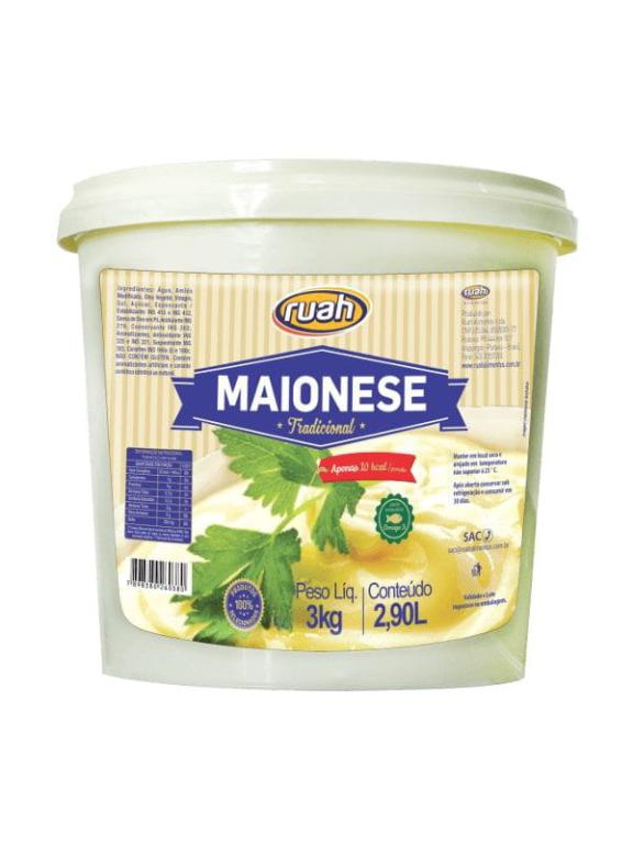 MAIONESE BALDE 3 KG RUAH Cx C/4