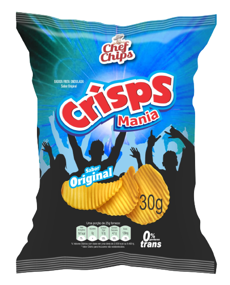 BATATA CRISPS MANIA ORIGINAL CX C/25X30G CHEF CHIPS