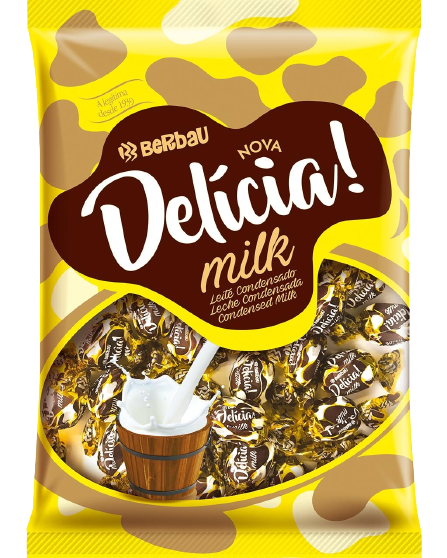 BALA DELICIA MILK 500G BERBAU CX C/32
