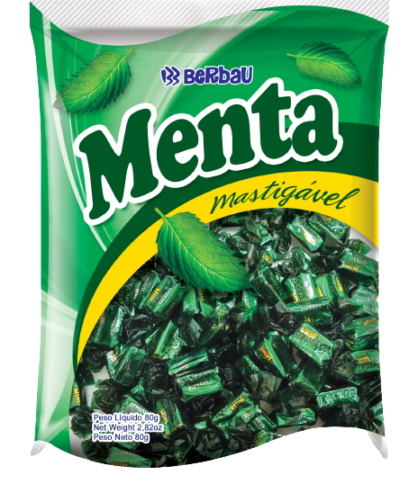 BALA MENTA MASTIGAVEL 500G c/100 BERBAU
