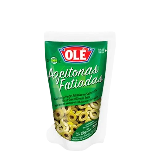 AZEITONA VERDE FATIADA SACHE 120G OLÉ Cx C/36