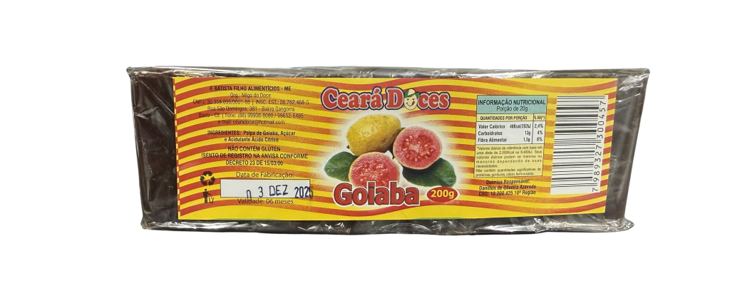 PACOTE GOIABA 200G CEARA DOCES CX C/60