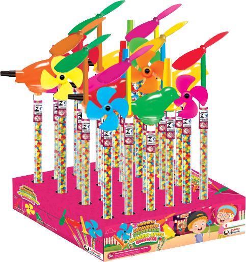 CONFEITO CATAVENTO/PIROMANIA/CANARIO APITO/CORNETA 432G DP C/24 UNIAO ALIMENTOS CX C/12