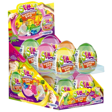 SLIME OVO SURPRESA STILEKA ZOO DP C/12 UNIAO ALIMENTOS CX C/6