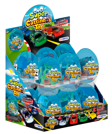 OVO SUPER CARRINHOS TOY DP C/12 UNIAO ALIMENTOS CX C/6