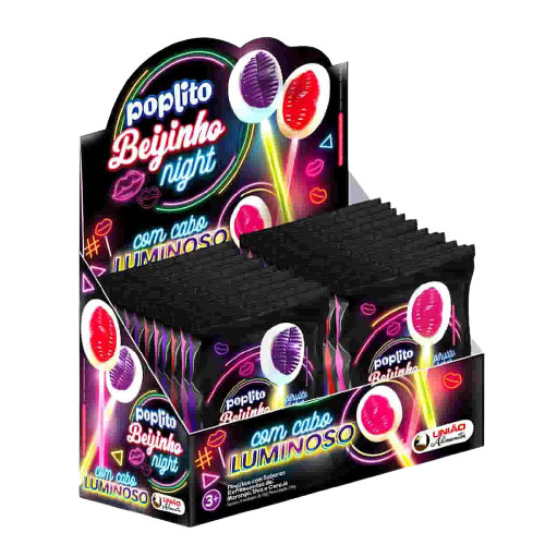 POP LITO BEIJINHO NIGHT 165G CABO LUMINOSO DP C/24 UNIAO ALIMENTOS CX C/12