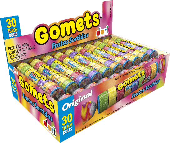 GOMA GOMETS TUBO FRUTAS 30X32G DORI Cx C/12
