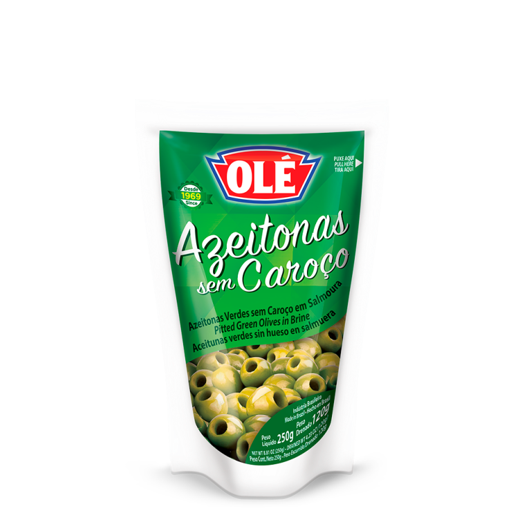 AZEITONA SEM CAROÇO SACHE 120G OLÉ Cx C/36