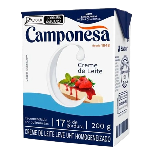 CREME DE LEITE 27X200G CAMPONESA