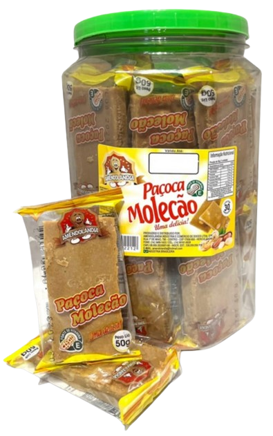 PAÇOCA MOLECAO POTE 1,5KG C/30 AMENDOLANDIA CX C/6