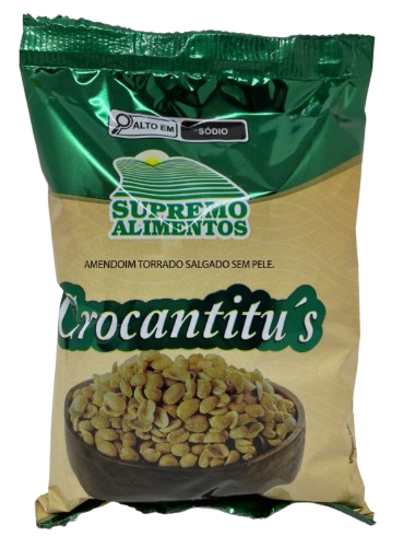 AMENDOIM TORRADO SALGADO 400G CROCANTITUS CX C/8