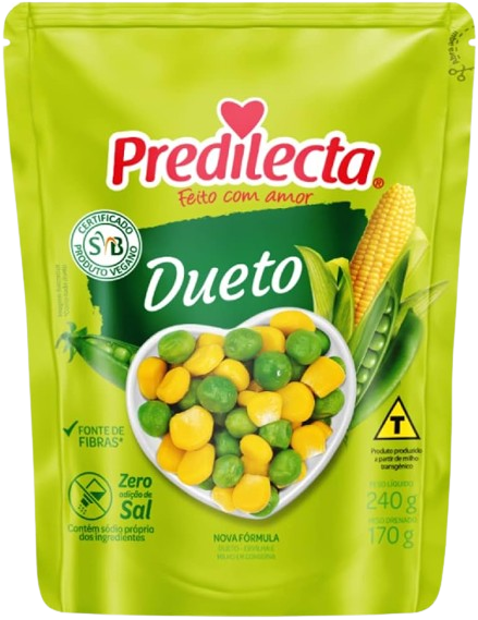 DUETO MILHO E ERVILHA SACHE 32X170g PREDILECTA