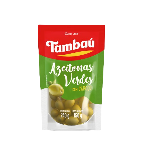AZEITONA VERDE COM CAROÇO 150G TAMBAU CX C/24