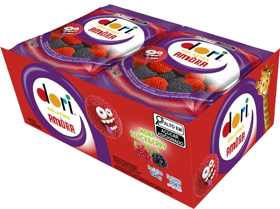 BALA DE GELATINA AMORA 12X13G DORI CX C/12