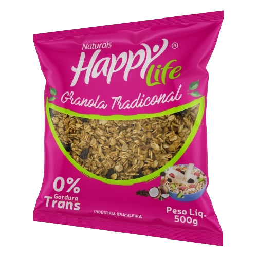 GRANOLA TRADICIONAL 500G HAPPY LIFE 500G CX C/6