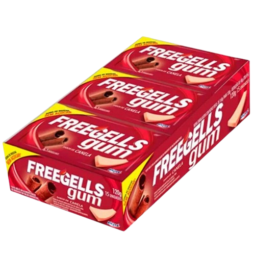 CHICLE FREEGELLS GUM CANELA 120G C/15 RICLAN CX C/12