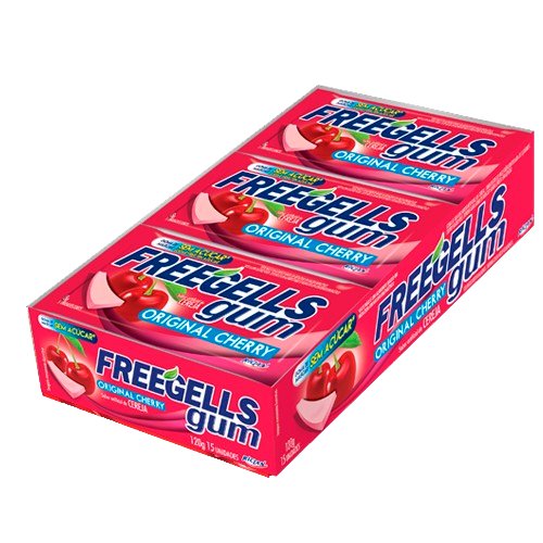 CHICLE FREEGELLS GUM ORIGINAL CHERRY 120G C/15 RICLAN CX C/12