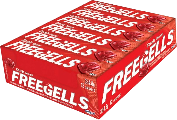 DROPS FREEGELLS CEREJA 334,8G C/12 RICLAN CX C/36