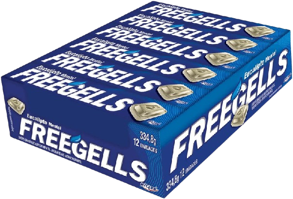 DROPS FREEGELLS EUCALIPTO 334,8G C/12 RICLAN CX C/36