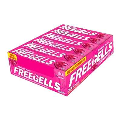 DROPS FREEGELLS MORANGO DP 334,8G C/12 RICLAN CX C/36