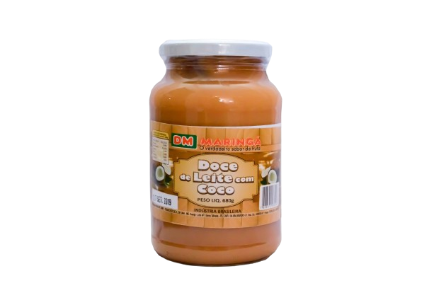 DOCE CREMOSO LEITE C/ COCO VIDRO 680G MARINGA CX C/15