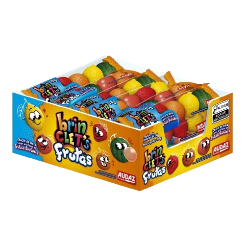 CHICLE BRINCLET'S FRUTAS 432G DP C/24 UNIAO ALIMENTOS CX C/12