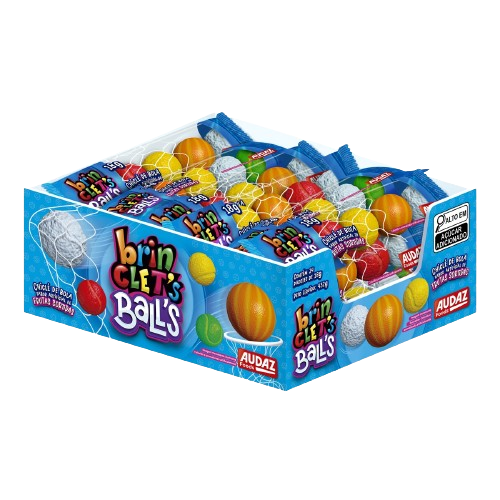 CHICLE BRINCLET'S BALLS 432G DP C/24 UNIAO ALIMENTOS CX C/ 12