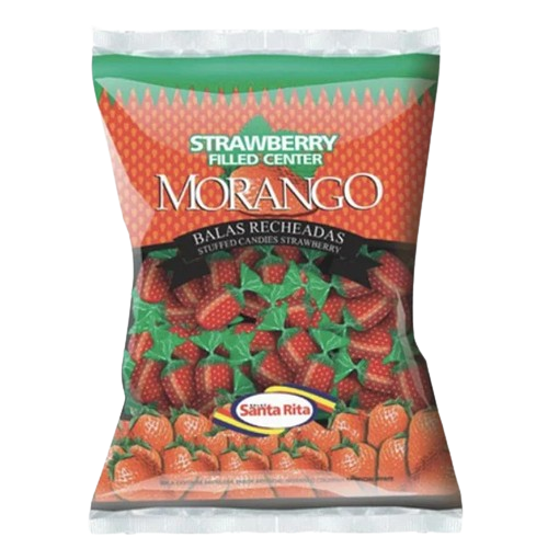BALA DE MORANGO CESTINHA 500G SANTA RITA CX C/22