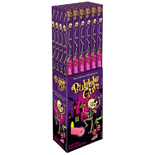 CHICLE CHICLETAO MONSTER MORANGO BUBBLE GUM DP 670G C/24X28G SANTA FE CX C/10