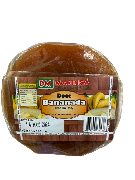 DOCE DISCO BANANA 250G MARINGA CX C/50