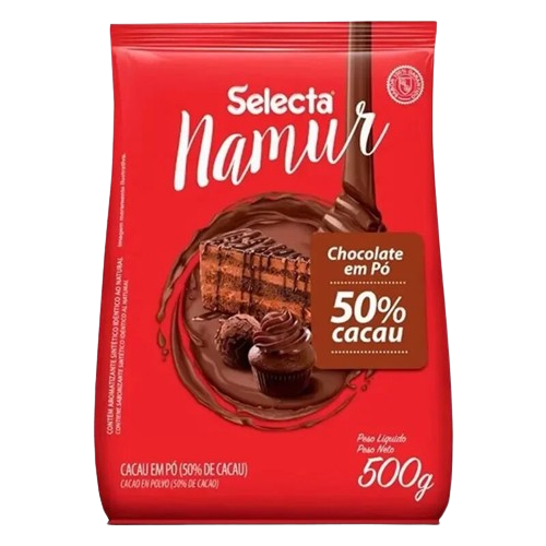 CHOCOLATE EM PO 50% DE CACAU 500G NAMUR SELECTA CX C/10