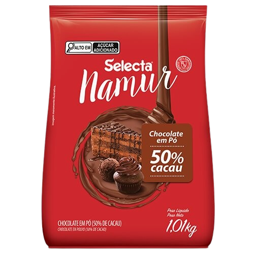 CHOCOLATE EM PO 50% DE CACAU 1,01KG NAMUR SELECTA CX C/10