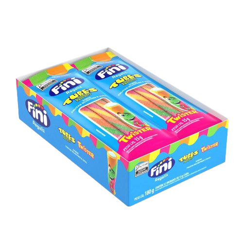 BALA TUBES TWISTER CITRICO 12X15G FINI CX C/12