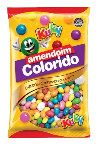 AMENDOIM COLORIDO 400G KUKY CX C/24