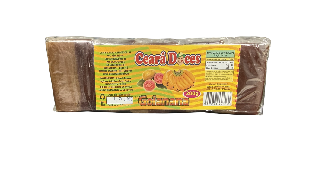 PACOTE GOIANANA 200G CEARA DOCES CX C/ 60